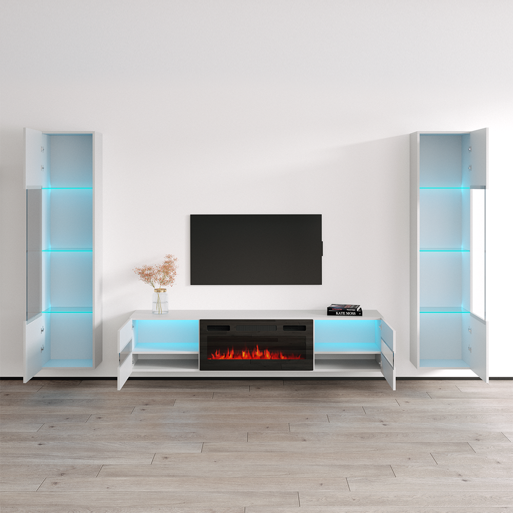 Metro BL-EF Floating Fireplace Entertainment Center