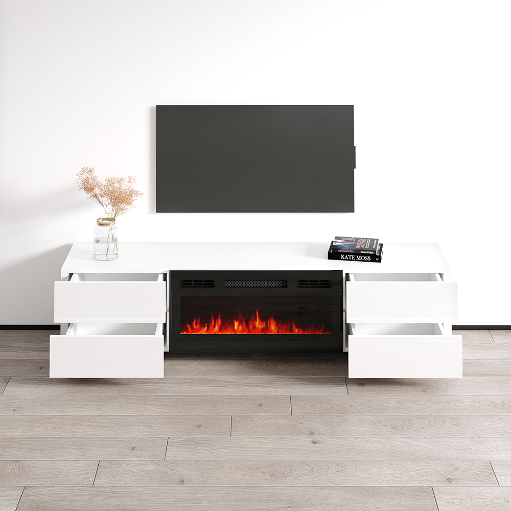 Bono 01 BL-EF Fireplace TV Stand