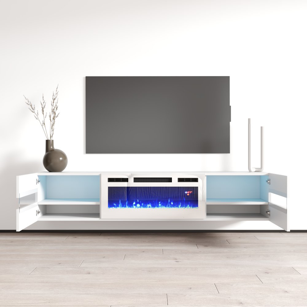 Metro WH-EF Floating Fireplace TV Stand