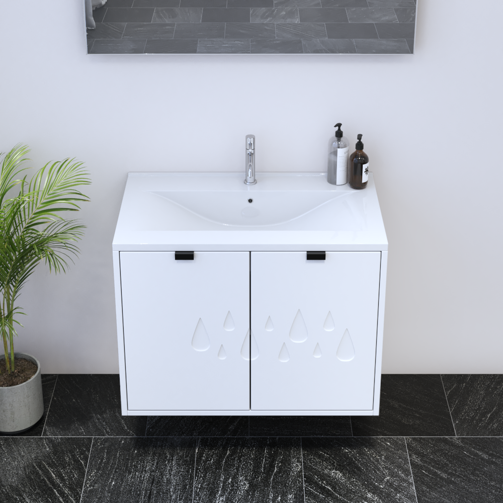 Teardrop 2D 80 Floating Bathroom Vanity