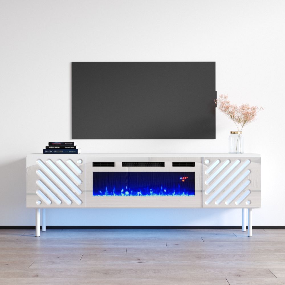 Laser WH-EF Fireplace TV Stand