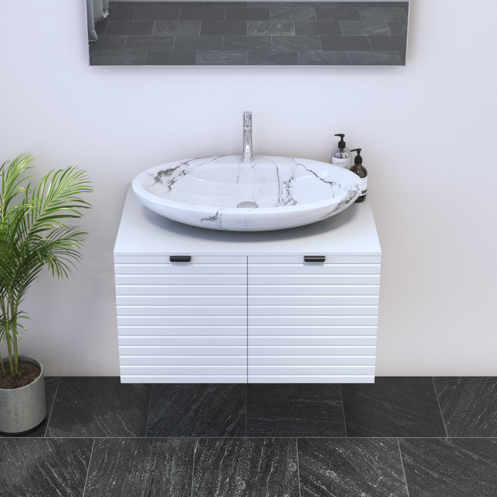 Capri 2D 80 Floating Bathroom Vanity