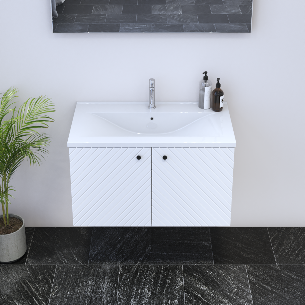 Avela 2D 80 Floating Bathroom Vanity