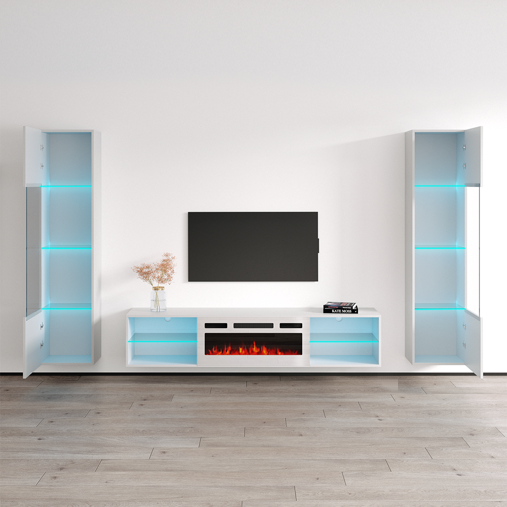 Lima WH-EF Floating Fireplace Entertainment Center