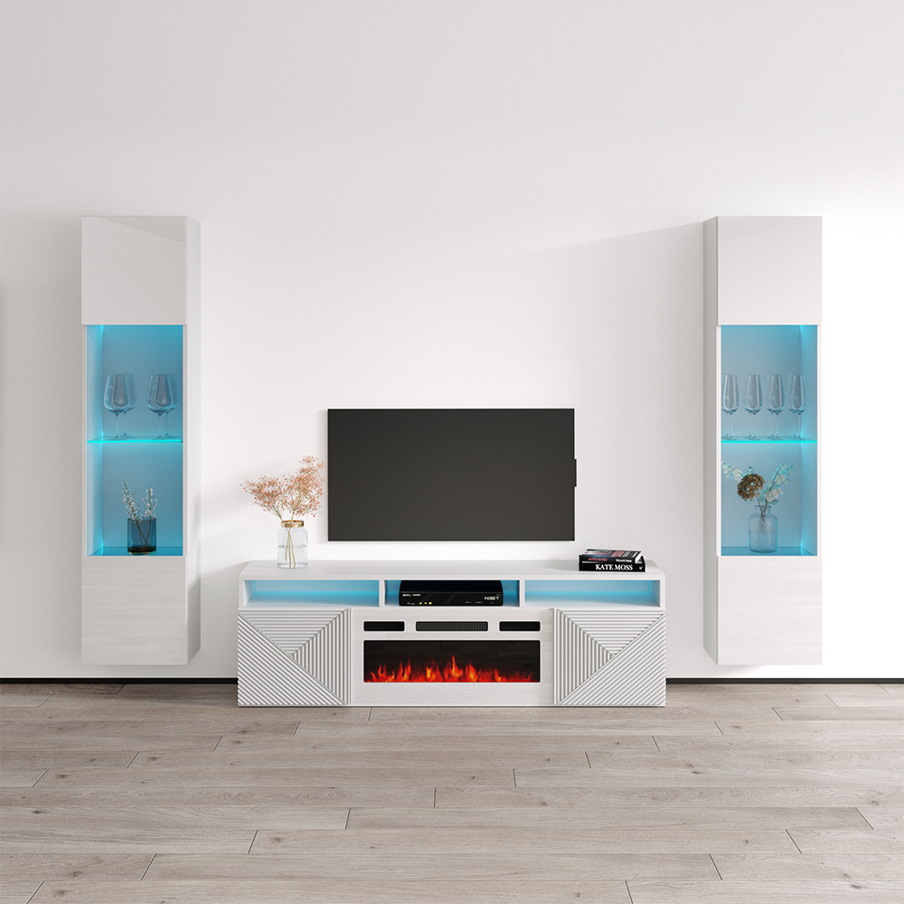 Giza WH-EF Floating Fireplace Entertainment Center