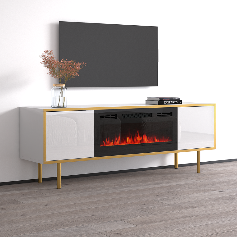 Goldie BL-EF Floating Fireplace TV Stand