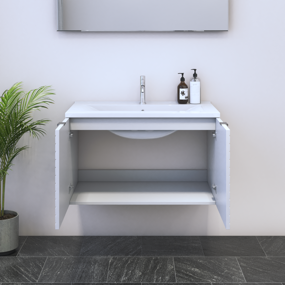 Capri 2D 80 Floating Bathroom Vanity