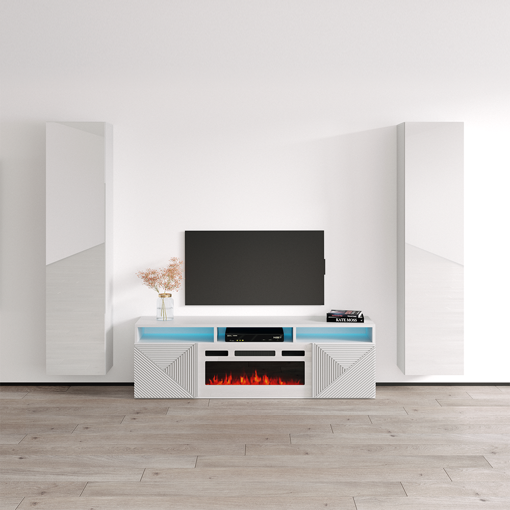 Giza WH-EF Floating Fireplace Entertainment Center