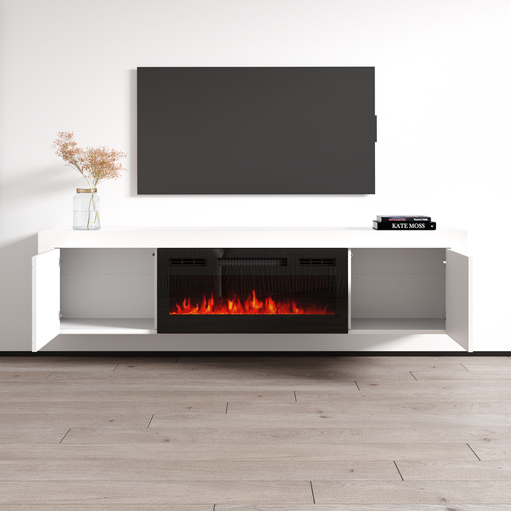 Dia BL-EF Floating Fireplace TV Stand