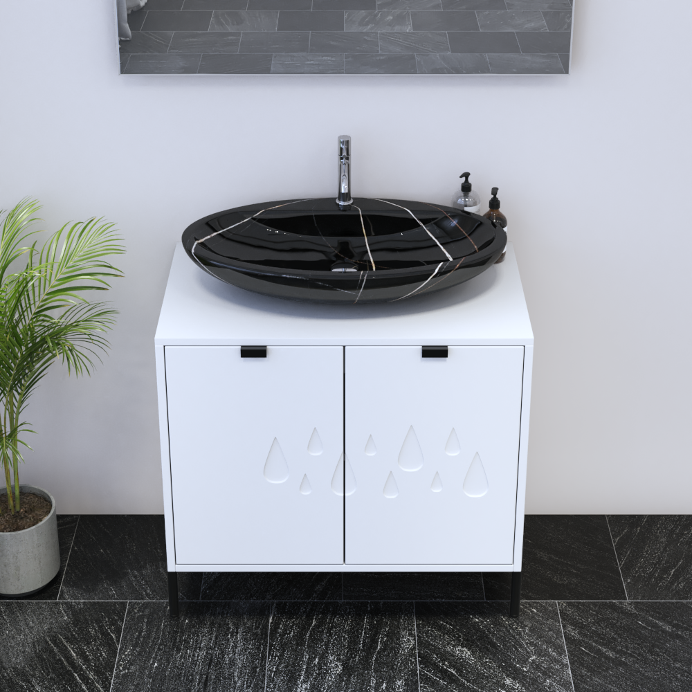 Teardrop 2D 80 Floating Bathroom Vanity