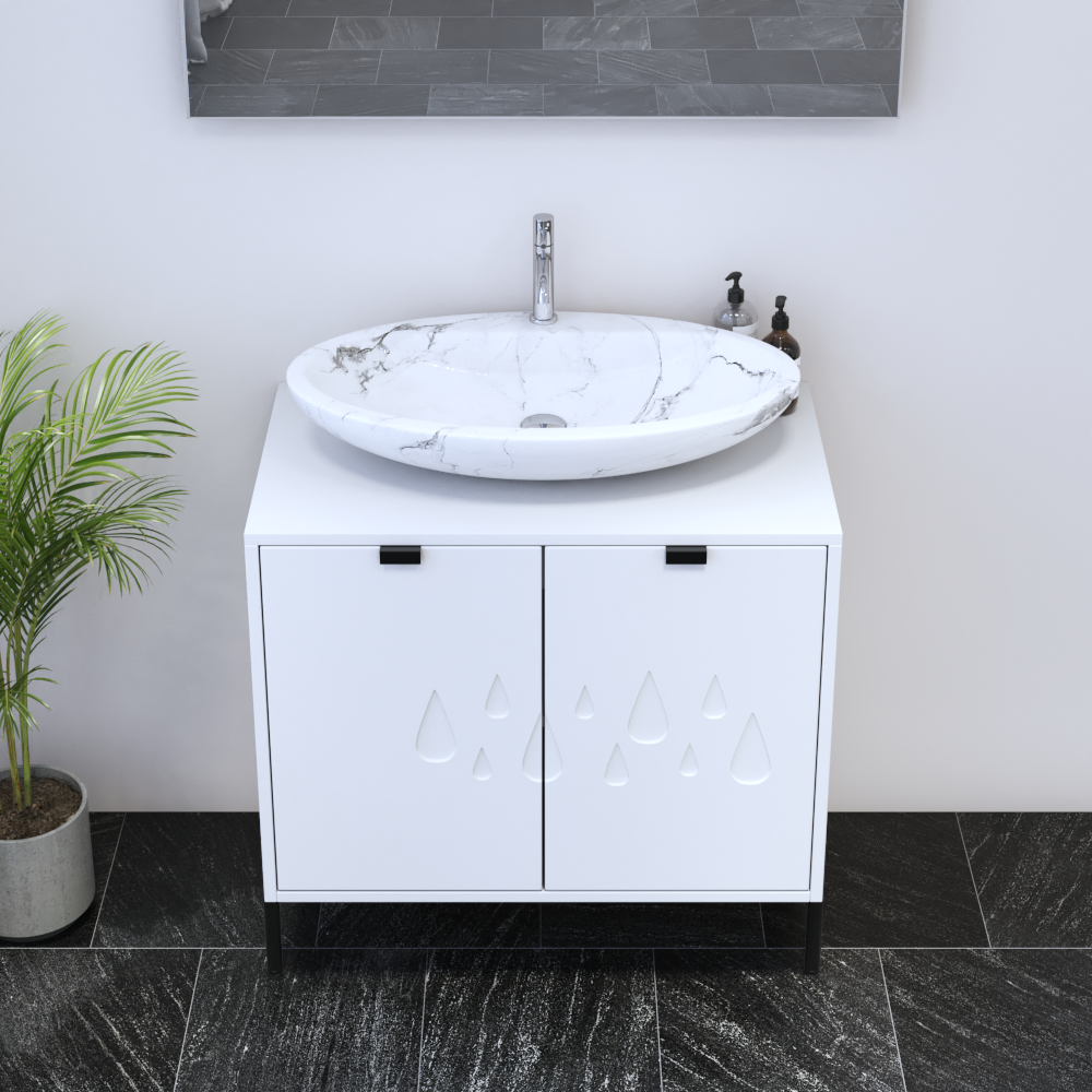 Teardrop 2D 80 Floating Bathroom Vanity