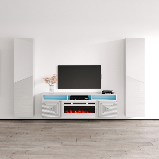 Giza WH-EF Floating Fireplace Entertainment Center