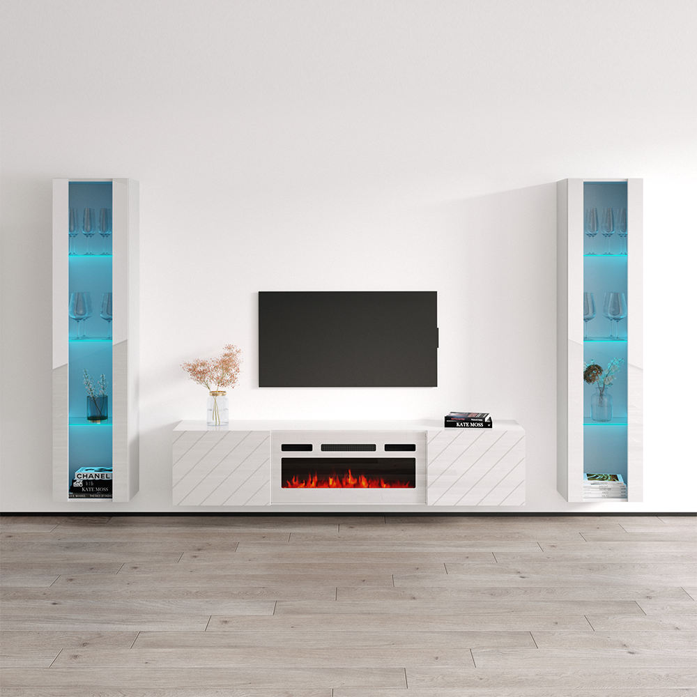 Luxe WH-EF Floating Fireplace Entertainment Center