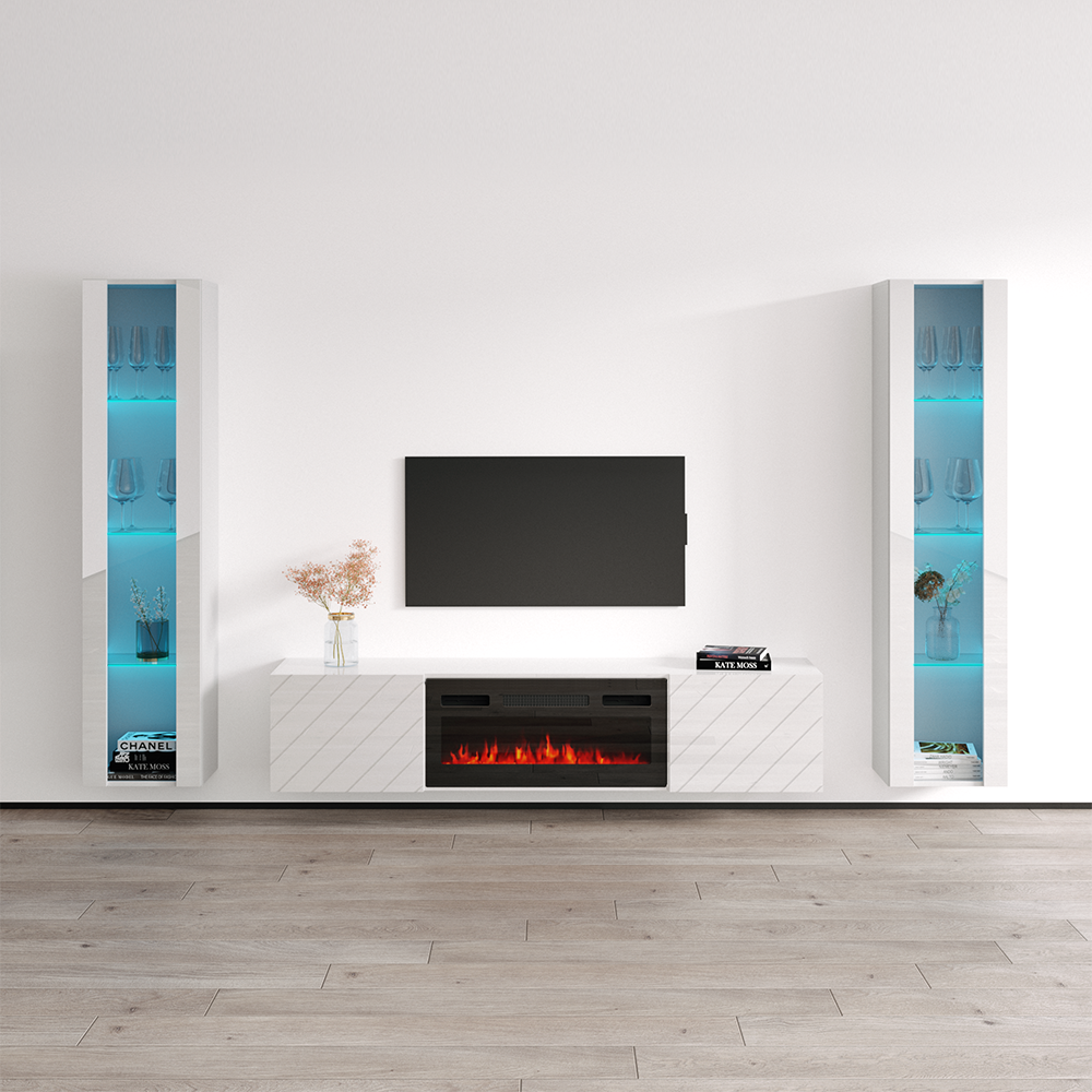 Luxe BL-EF Floating Fireplace Entertainment Center