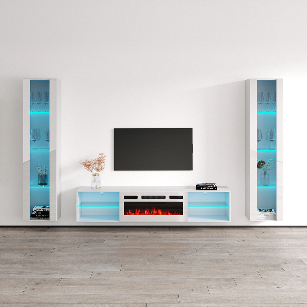 Lima WH-EF Floating Fireplace Entertainment Center