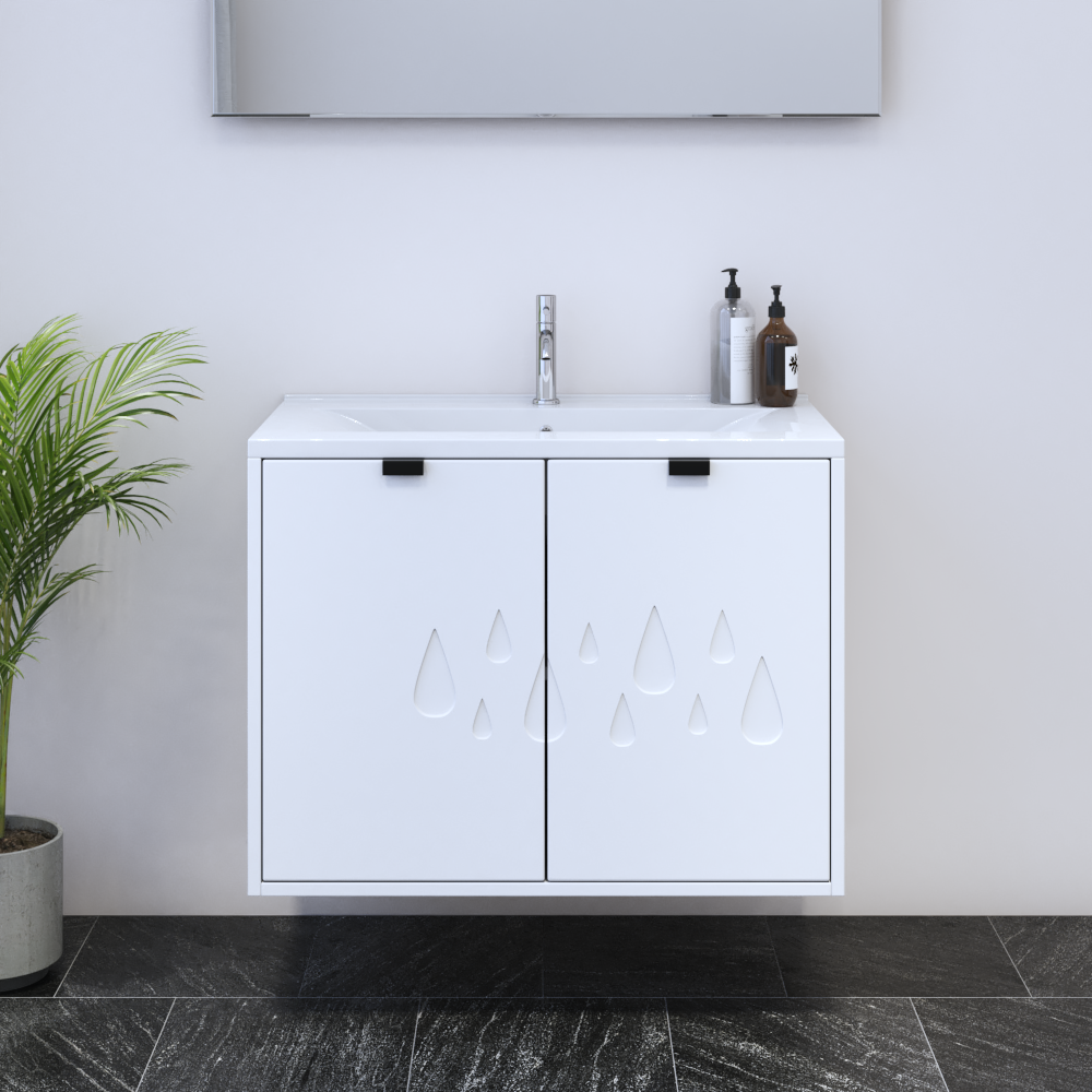 Teardrop 2D 80 Floating Bathroom Vanity