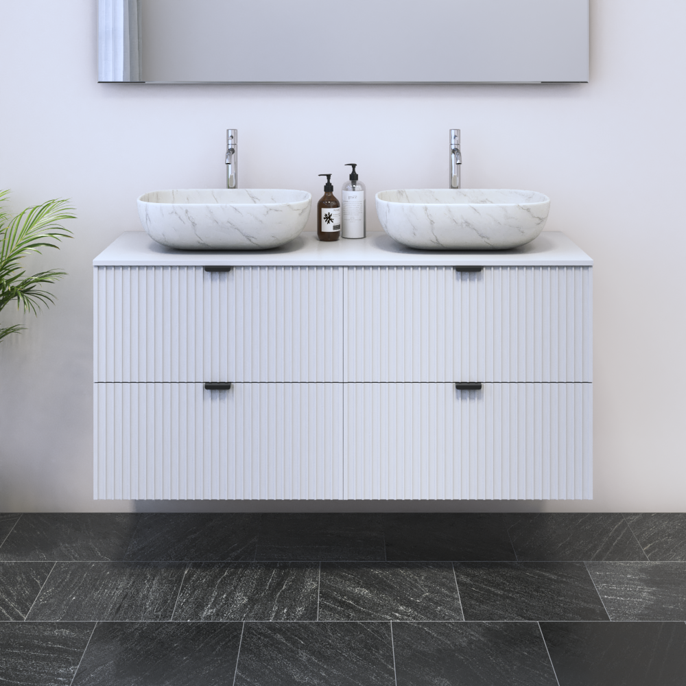 Nicole 4S 120 Double Sink Floating Bathroom Vanity