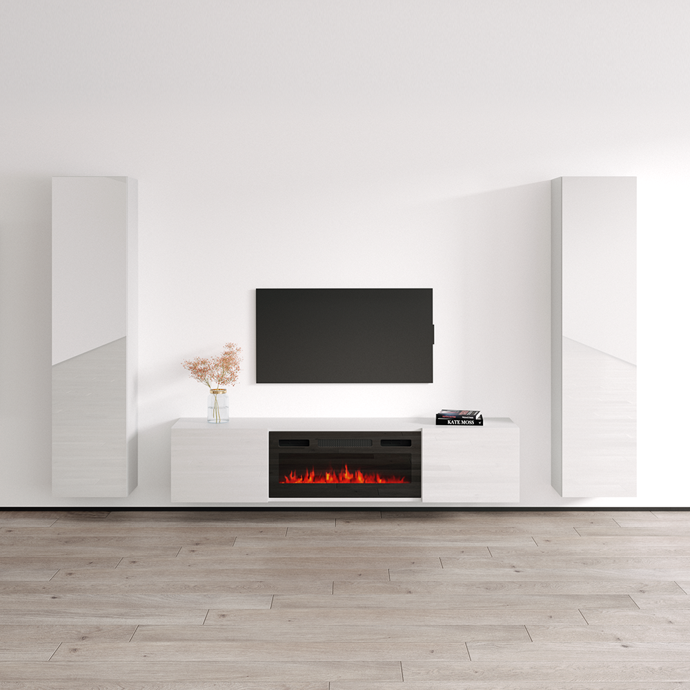 Cali BL-EF Floating Fireplace Entertainment Center