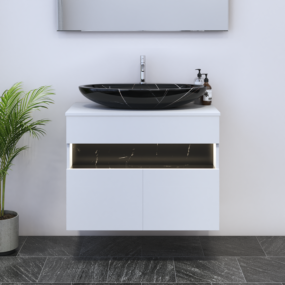 Laguna 2D 80 Floating Bathroom Vanity