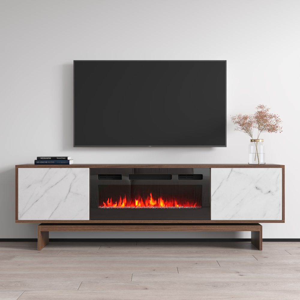 Gram BL-EF Fireplace TV Stand