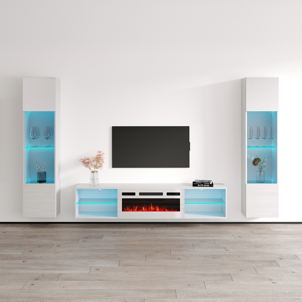 Lima WH-EF Floating Fireplace Entertainment Center