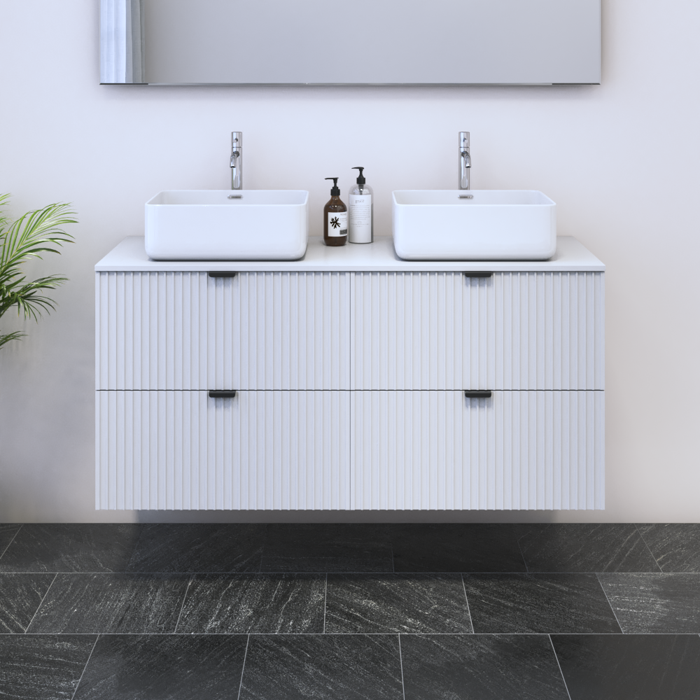 Nicole 4S 120 Double Sink Floating Bathroom Vanity