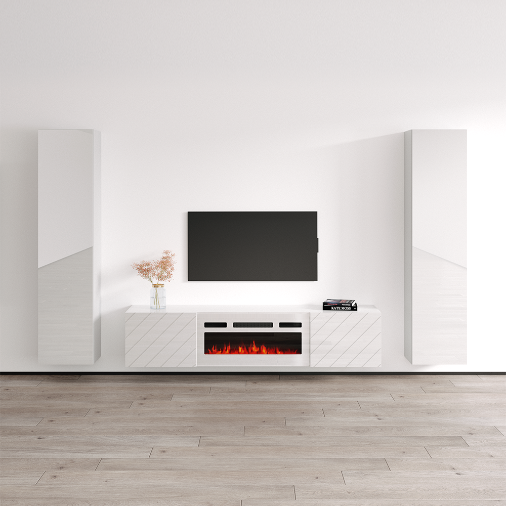 Luxe WH-EF Floating Fireplace Entertainment Center