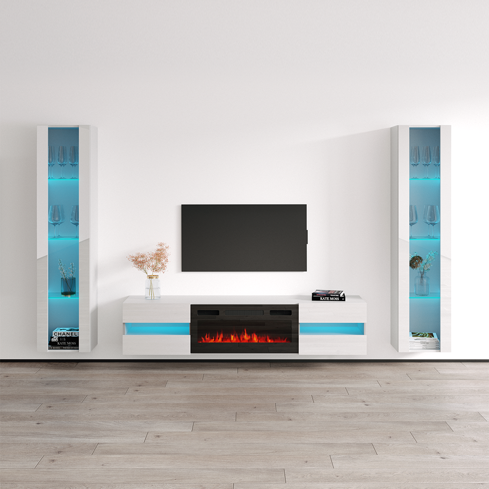 Metro BL-EF Floating Fireplace Entertainment Center