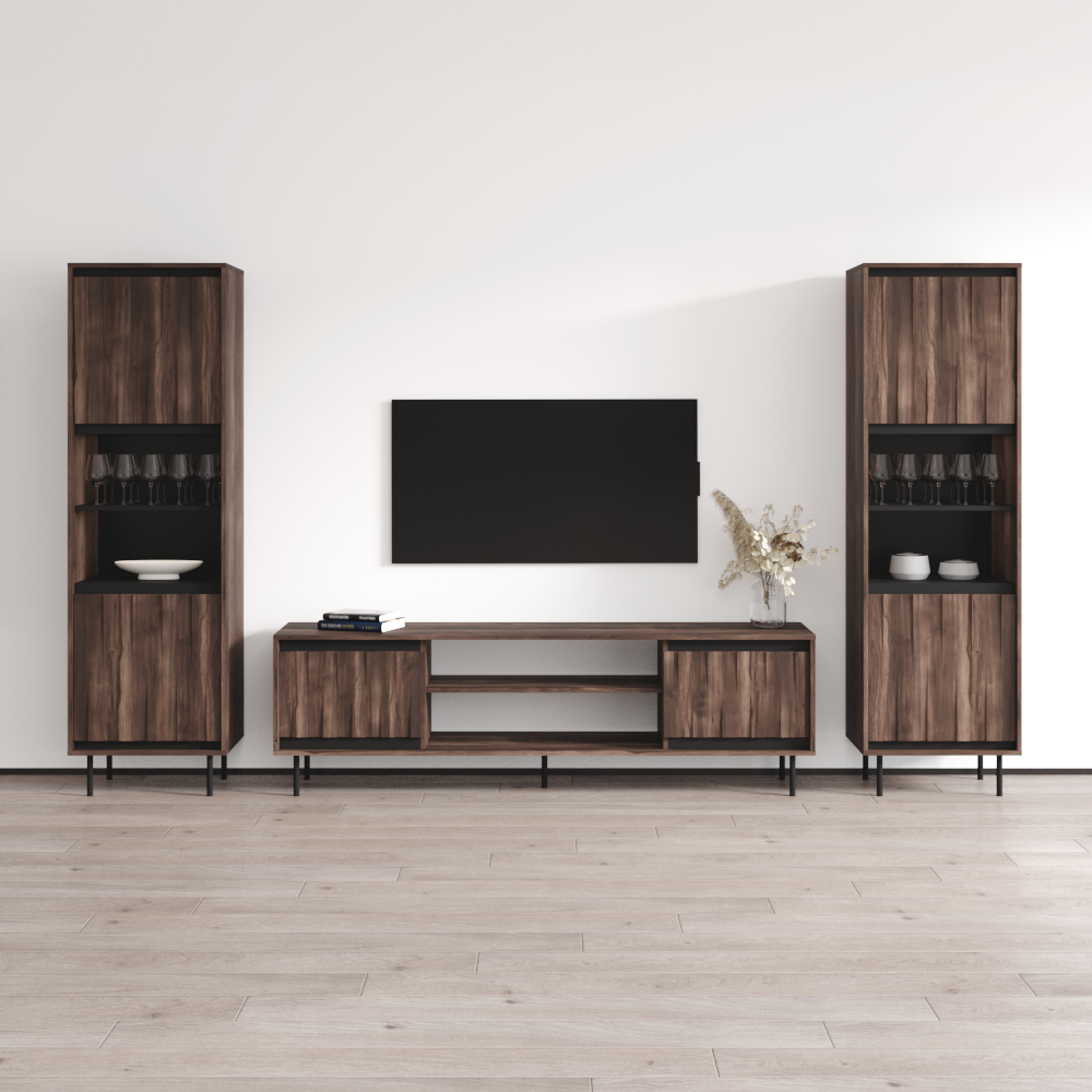 Swing 180TV-BK-BK Entertainment Center